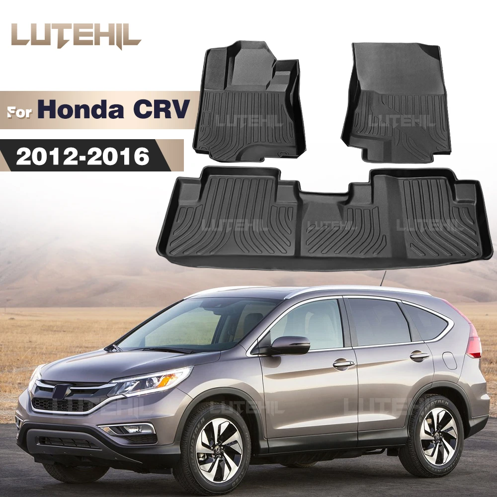 

Автомобильный напольный коврик из ТПЭ на заказ для Honda CRV 2012-2016 15 14 13, водонепроницаемый нескользящий внутренний протектор, аксессуары, детали