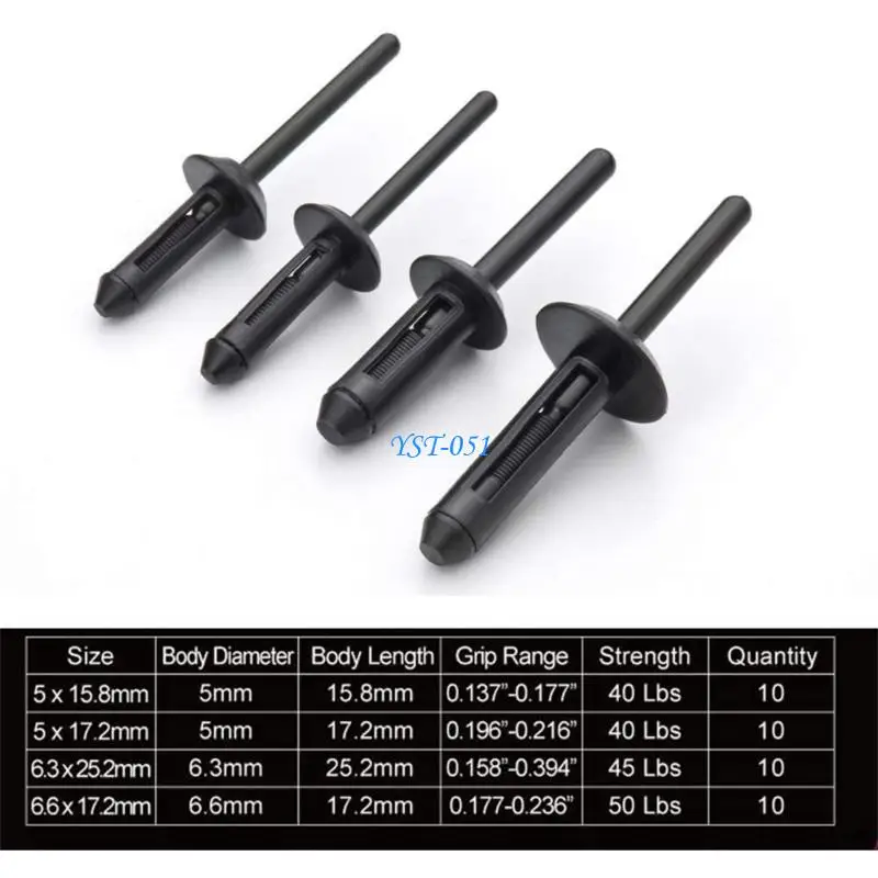 rebitador plástico profissional e15a com 41 componentes, tecnologia montagem rápida, ampla compatibilidade, construção