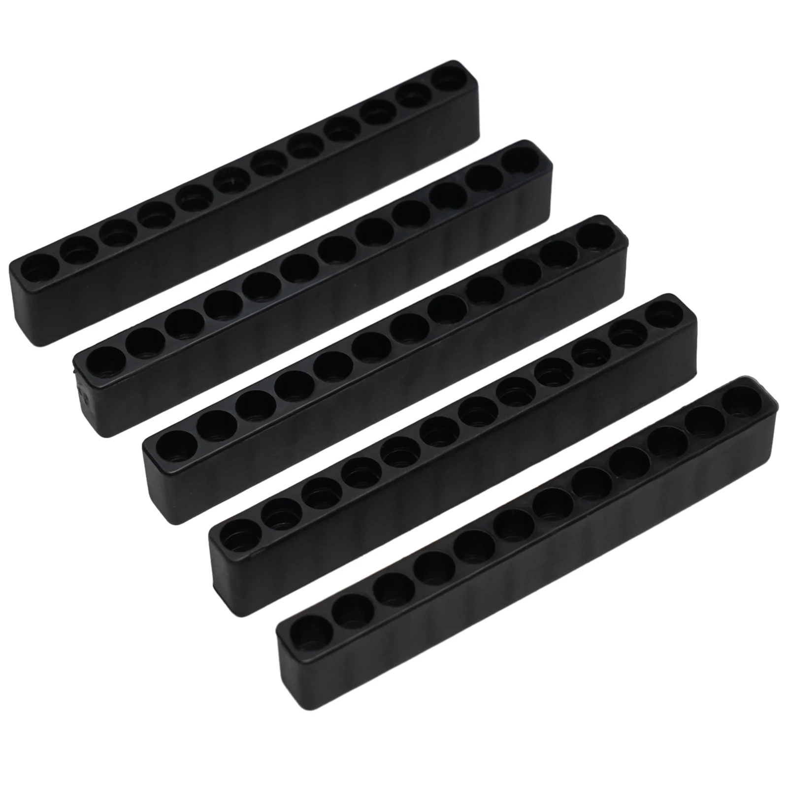 5pcs 12 Holes Screwdriver Bit Holder 1/4 Hex Shank Screwdriver Organizer Plastic Screwdriver Storage Drill Bit Stand Case Tools