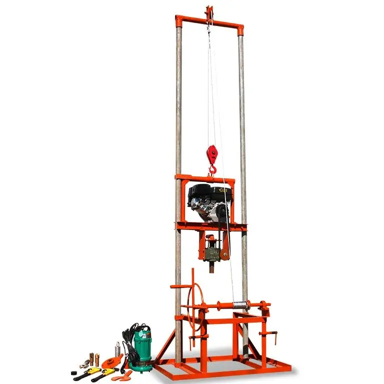 

Индивидуальная мини-буровая установка для водяных скважин, 80 м, бензиновая/дизельная, портативная, легкая