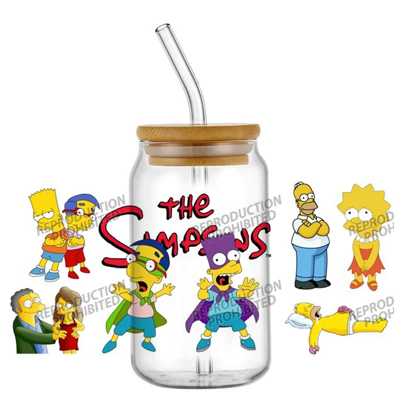 

Fashionable Animated Series with Graffiti UV DTF Cup Wrap Stickers for 16oz Libbey Cups Fade Resistant UV Print Vinyl Decals