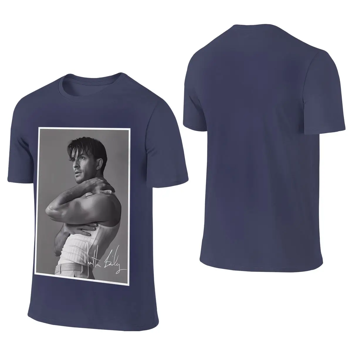 Jonathan Bailey Nude Feeling Reversible T-shirt Niche Lazy Style   Basic Tee