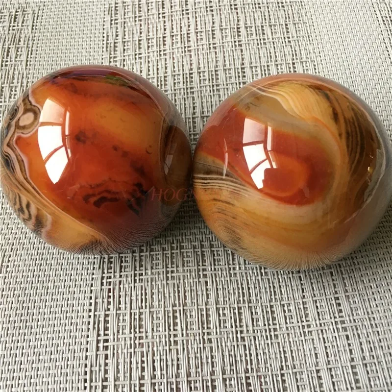 Natural agate health care ball handball jade Baoding ball middle-aged and elderly fitness ball exercise finger force to play