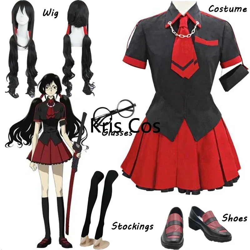 

FC6Anime Blood-C Cosplay Kisaragi Saya Cosplay Costume Girl Dress Uniform Women's Daily School Uniform Halloween Custom Mad@FC8！