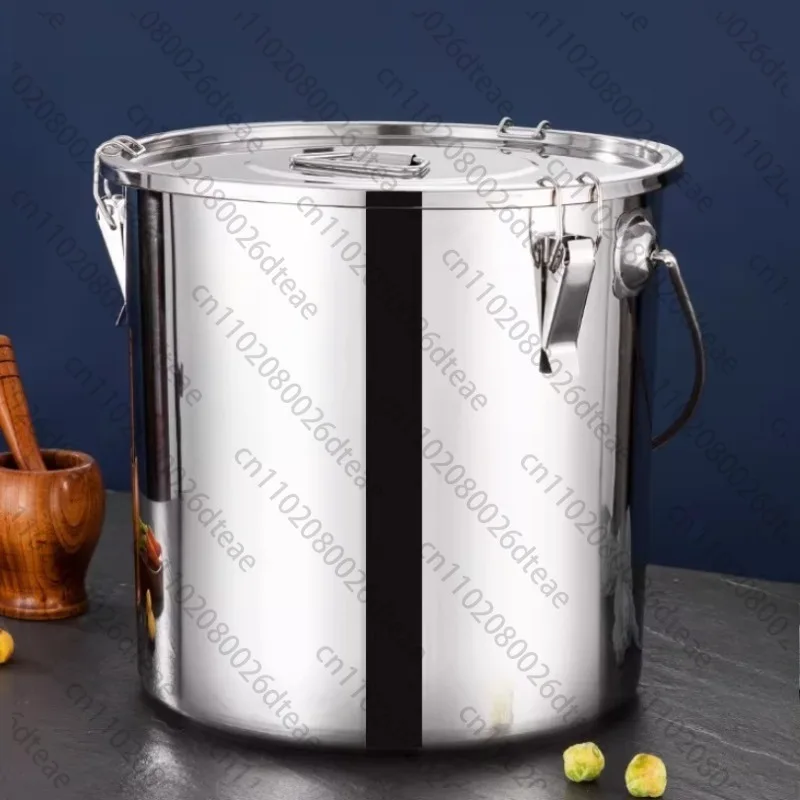 

Ведро для супа из нержавеющей стали 304, портативное ведро для риса большой емкости с крышкой, герметичное ведро для воды