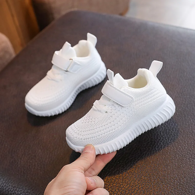 Kids Casual Shoes Spring Kids Shoes Breathable Casual Shoes Soft Soled Boy Girl Flyknit Single Shoe Anti Slip Girl Shoe Boy Shoe