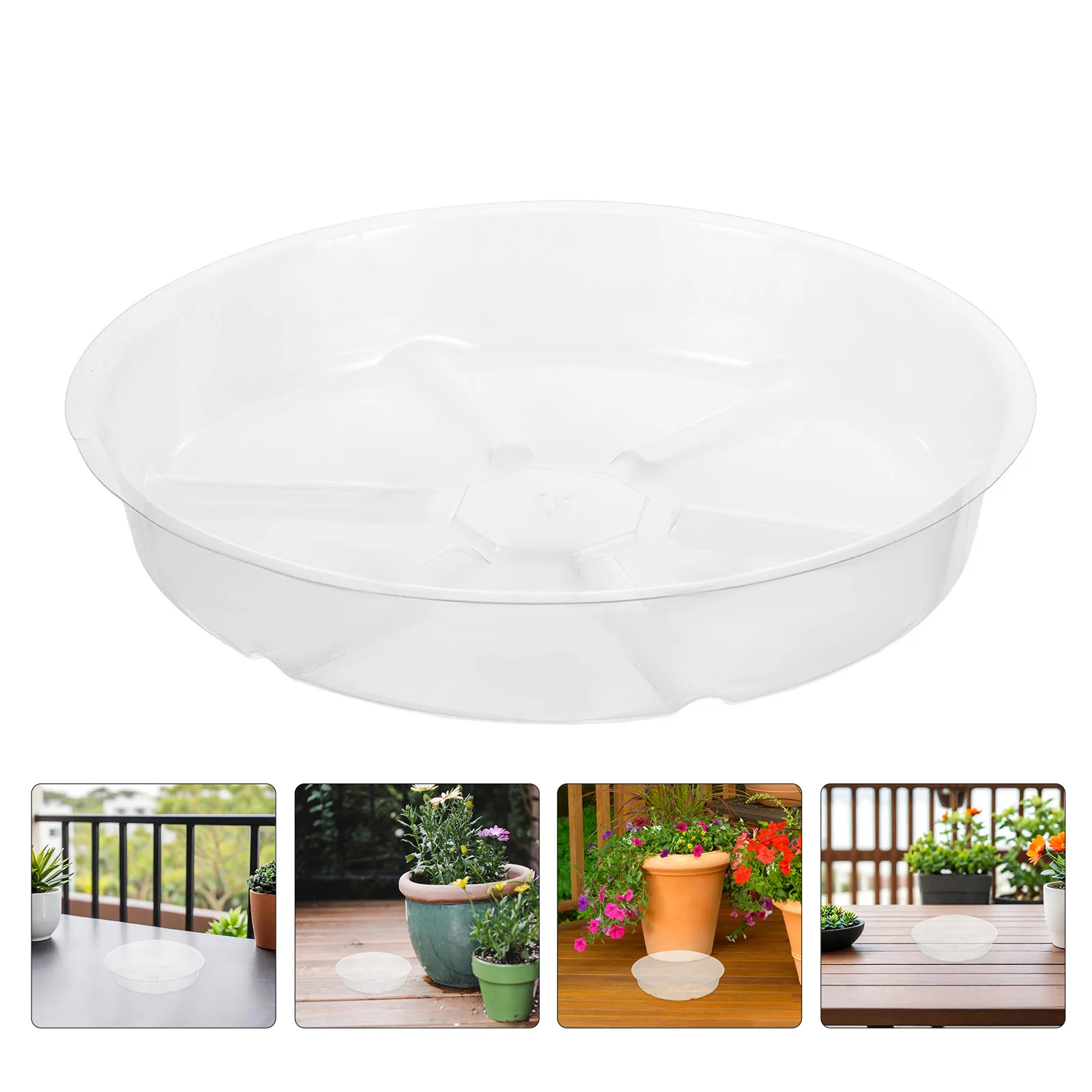 

15Pcs Transparent Plant Saucer Clear Plastic Round Flowerpot Tray Indoor Outdoor Plant Water Tray Nursery Planter Pots Trays