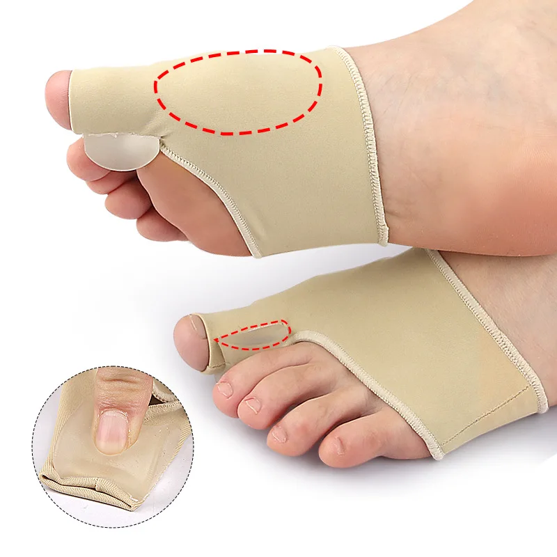 2Pcs=1Pair Soft Pedicure Sock Bunion Straightener Toe Corrector Orthotics Foot Care Tools Bone Thumb Adjuster Hammer Protector