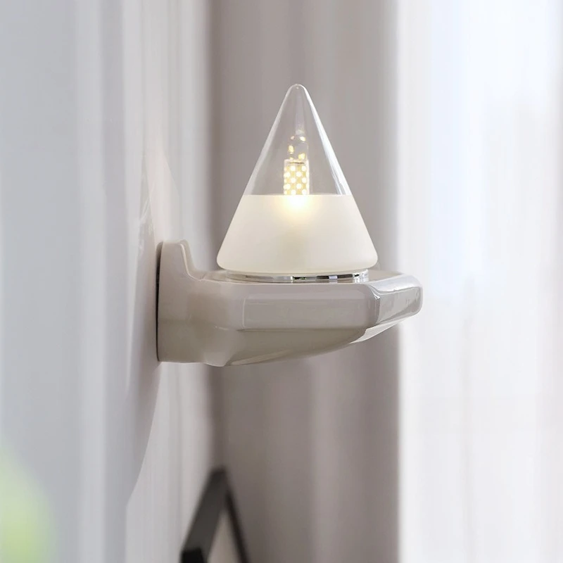 Moden White Ceramics LED Wall Lamps Taper Glass Lights Bauhaus Living Room Bedroom Hotel Restaurant High-end LED Sconces Decor