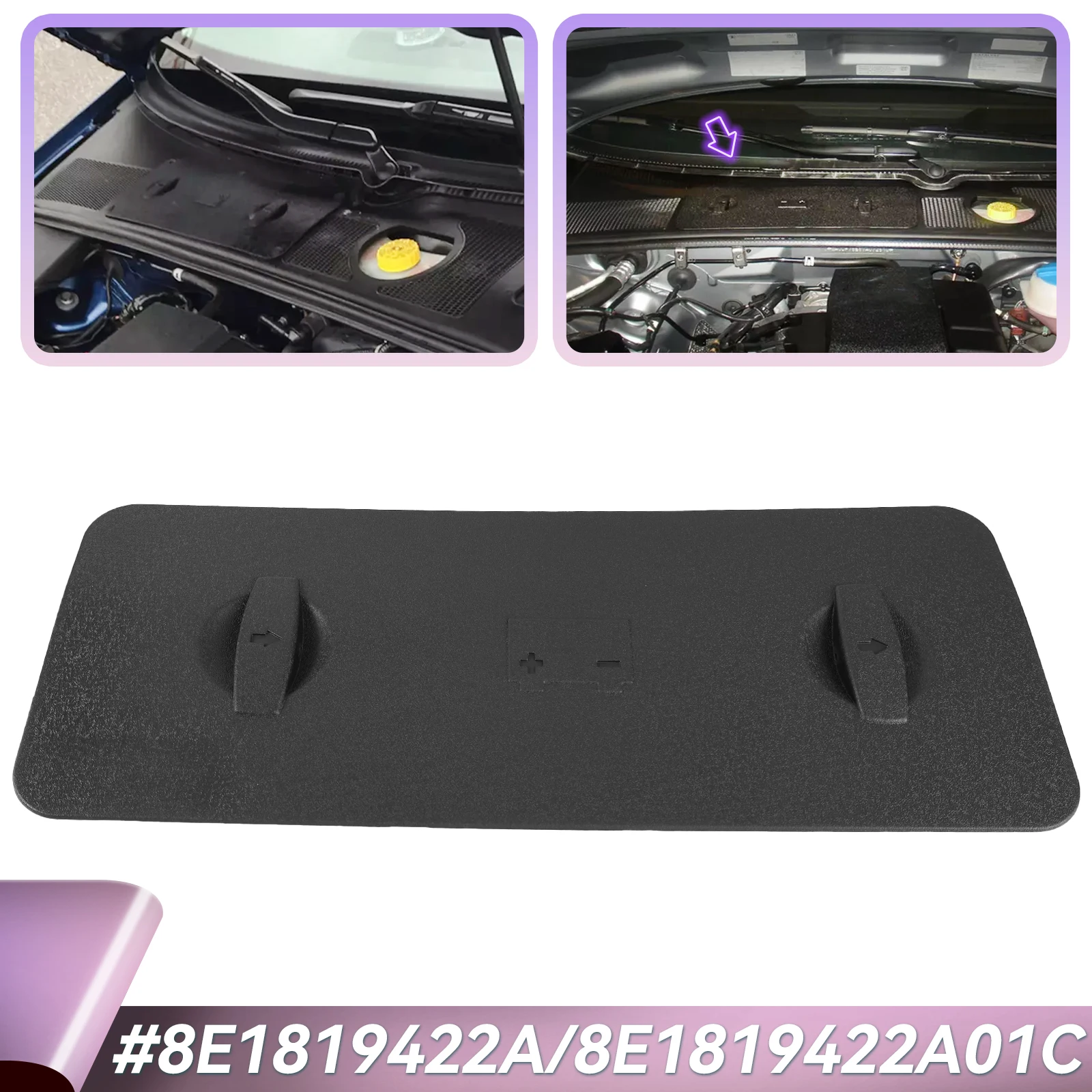 For 2001-2008 Audi A4 S4 B6 B7 Sedan Avant Car Battery Tray Cover Cap Kit Replacement 8E1819422A 8E1819422A01C Auto Accessories