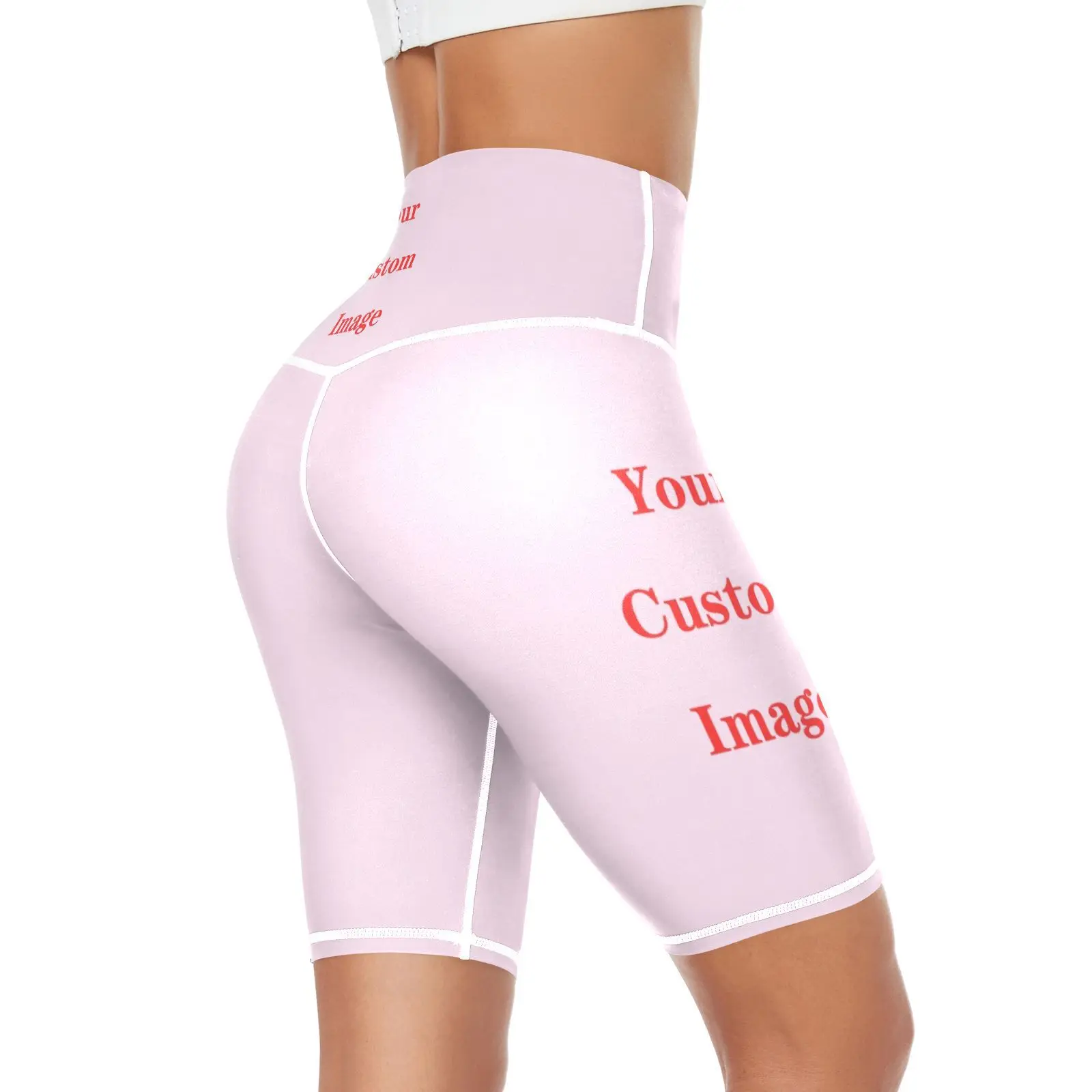 Gym Jogging Running Shorts Yoga Shorts Custom image Women High Waist Lifting Push Up Tight Sports Pocket Fitness Yoga Short Pant