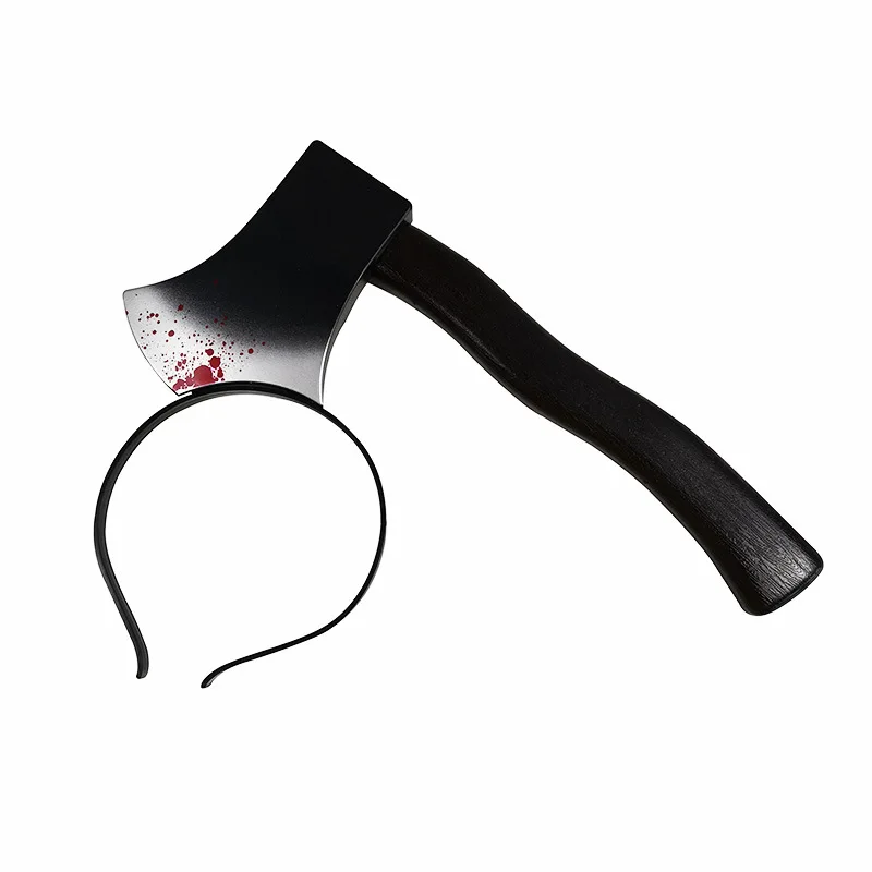 Halloween Headband Simulation Through The Kitchen Knife Horror Party Zombie Cosplay Props Spooky Saw