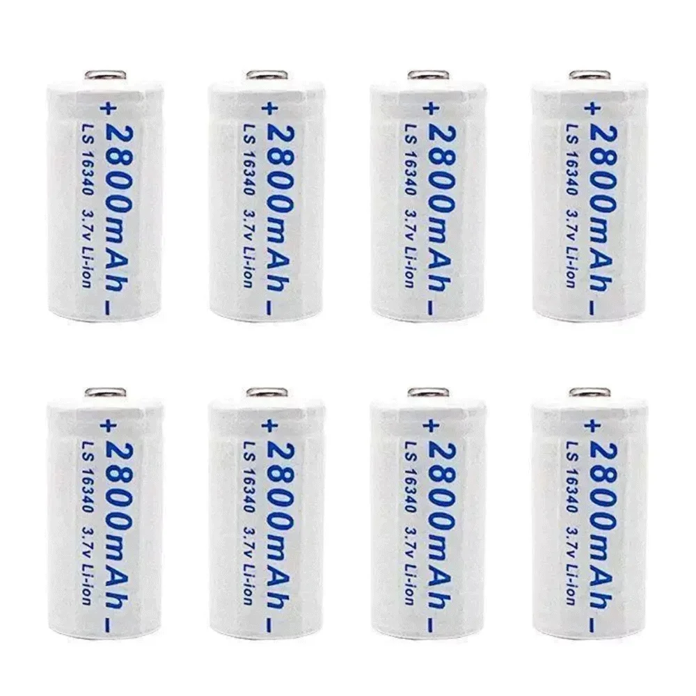 AIMJIN CR123A RCR 123 ICR 16340 2800mAh 3.7V For Safety Camera Rechargeable Battery Lithium Ion L70 Plus Charger
