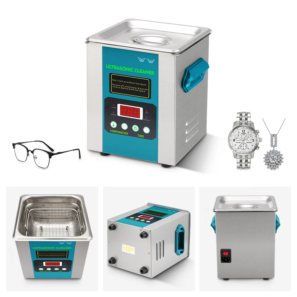 Capacity Custom Digital Stainless Steel Ultrasonic Cleaner 2L with Heater Timer MCU Sweep