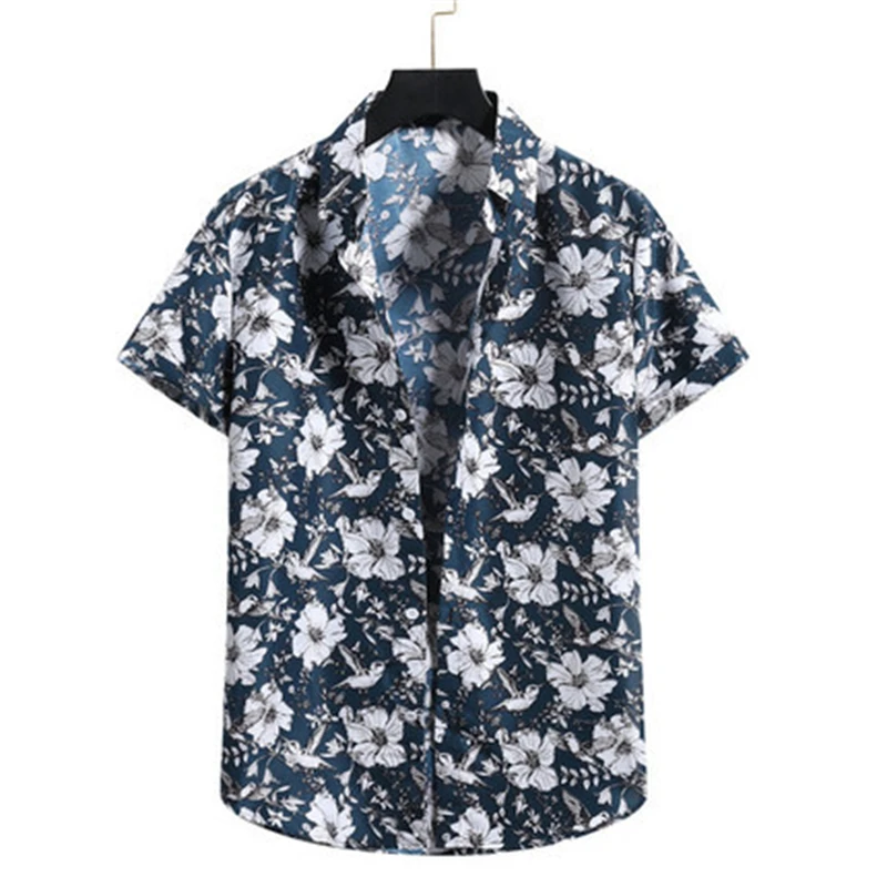 Camisa Havaiana Elegante com Estampa 3D de Flores para Homens e Mulheres, Moda Y2K, Blusa de Alta Qualidade para Férias, Festas e Uso Diário, Camiseta