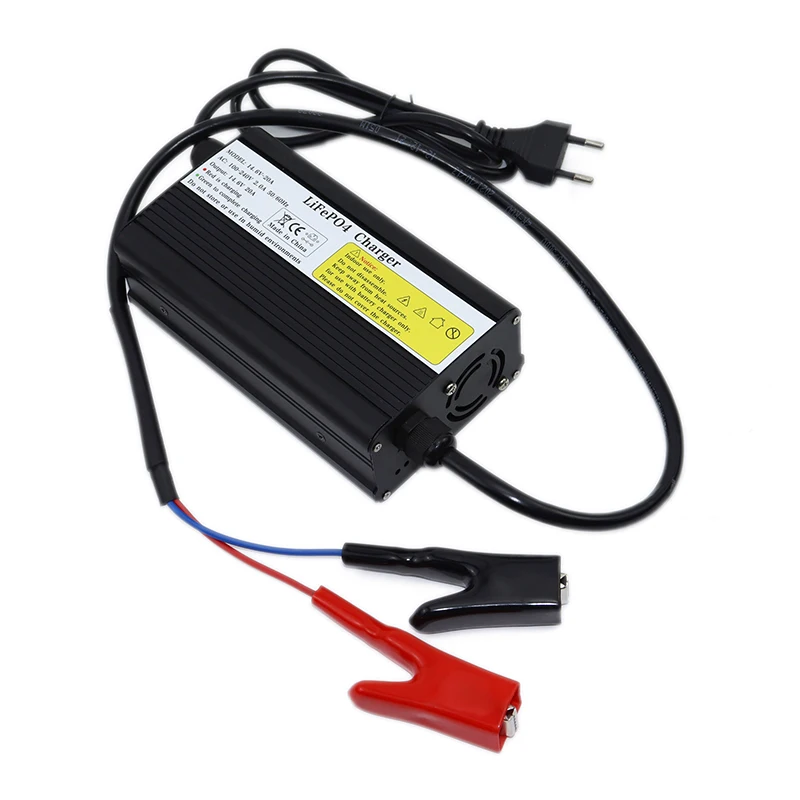 14.6V 20A LiFePO4 Battery Charger For 12V 12.8V LiFePO4 Battery Charger EU US AU UK Plug XT60 XT90 Crocodile clip Anderson plug