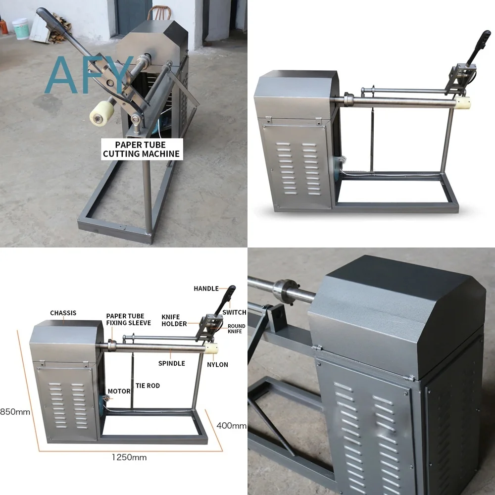Paper Tube Cutting Machine 0.75KW for Industrial Paper Core Slitting Equipment for Cardboard Tube Processing Machinery for