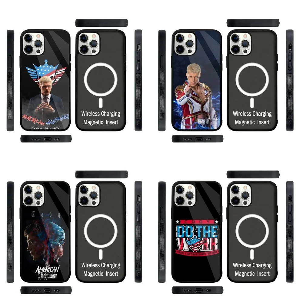 C-Cody Rhodes   Phone Case Strong Magnetic For IPhone 15,14,13,Pro,Max,Plus,11,12,Mini For Magsafe Wireless Charging