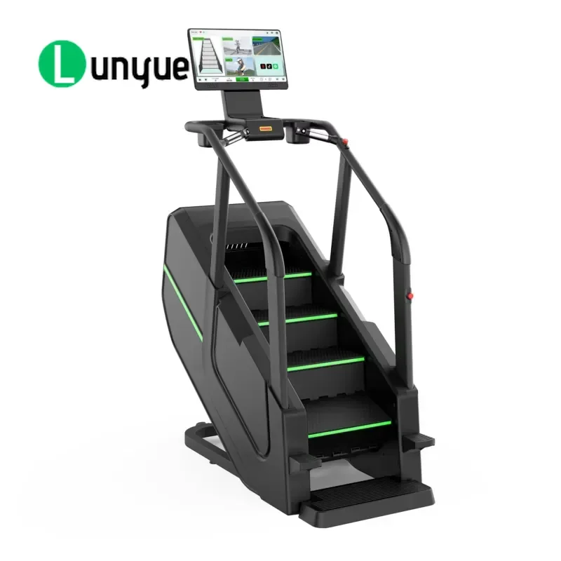 Commercial Electric Stair Master Gym Fitness Ladder with 23.8 Inch TFT Touch Display for Home Cardio Workout Strength