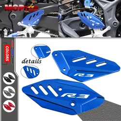 For YAMAHA YZF R3 R25 r3 r25 Motorcycle Accessories FootPeg Footrest Front Pedal Set Wing Bracket Heel Plates Guard Protector