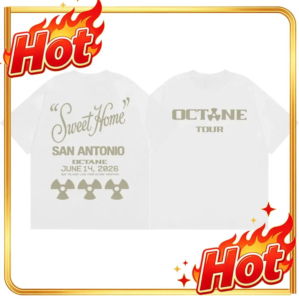 Rapper Don Toliver Octane Tour 2026 T Shirt Men Women Hip Hop Vintage Short Sleeve T-shirts Summer Casual Fashion Loose T-shirt