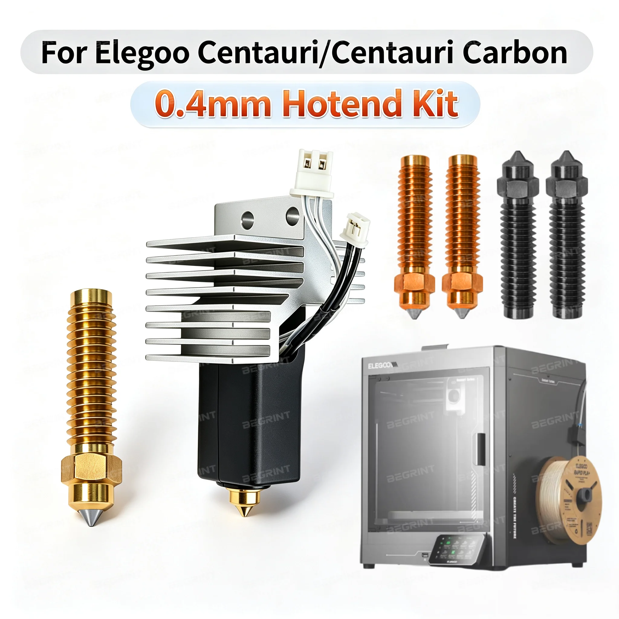 Nozzle 0.4Mm Hardened - Voor Elegoo Centauri Carbon Hotend 0.4mm
