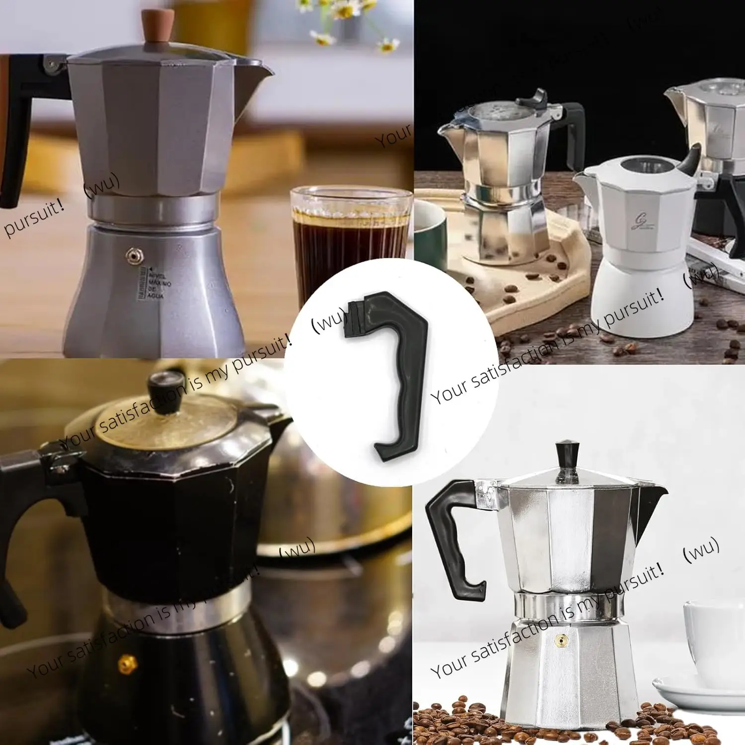 Coffee Pot Handle Replacement For Moka Stove Pot PP Handle Replacement Parts 1/3/6/9/12 Cup Coffee Accessories