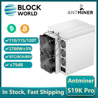 New BTC Miner Antminer S19K pro 120Th/s 115TH/s 110Th/s Bitcoin Miner Antminer S19KPRO BTC Mining 2760W SHA256 Than S19 PRO T19