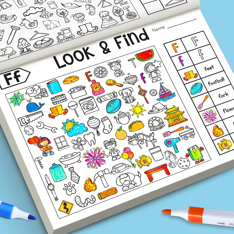 Children's Drawing Picture Books Interactive Games for Finding Items Fun Coloring Books Early Education Enhances Thinking Skills