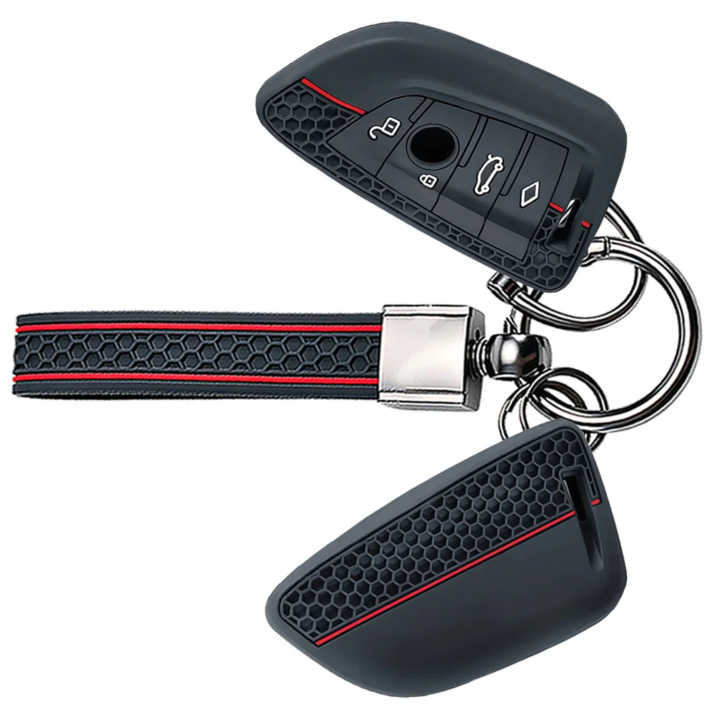 Silicone Car Key Cases Smart Remote Control Fobs Protector Cover Skin For BMW 1 3 4 5 6 7 Series F20 F30 F32 F07 F12 F02 F25 F26