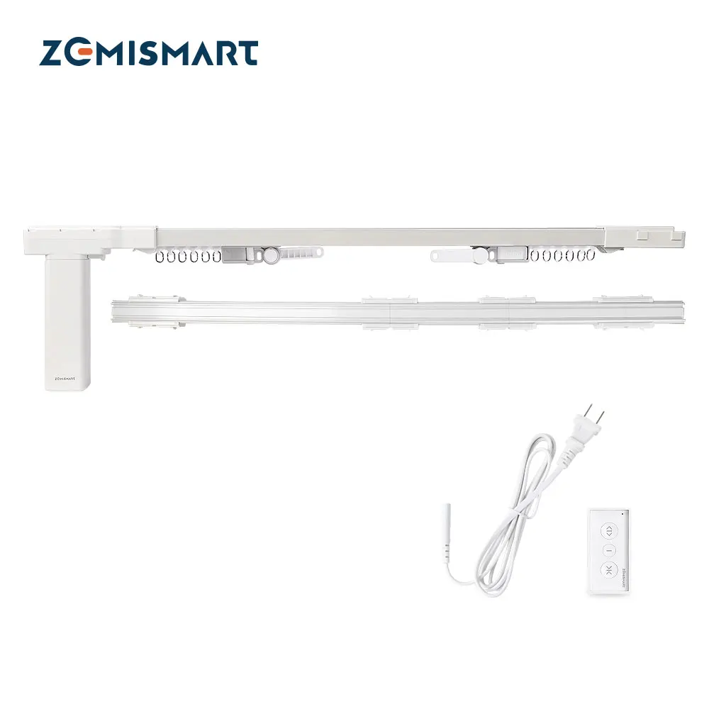 Zemismart Tuya Zigbee Electric Curtain Motor with Splicing Track Beltless Design Support Alexa Google Home Voice Control