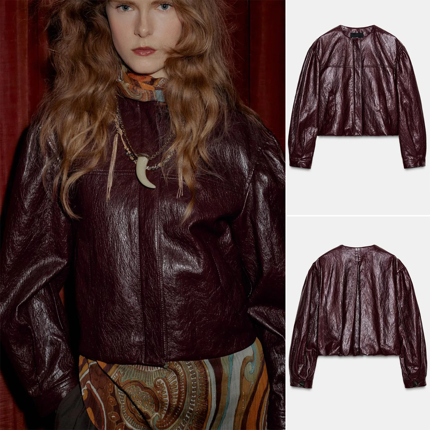 Inverno delle nuove donne lungo Sve rotondo Ne PU pelle pilota Jaet cappotto pulsante decorazione ort Sle signore Faion tuta sportiva