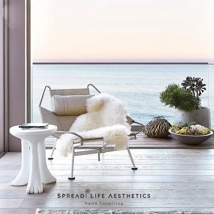 Nordic wabi style designer medieval sailing chair bedroom living room balcony single leisure chair Internet