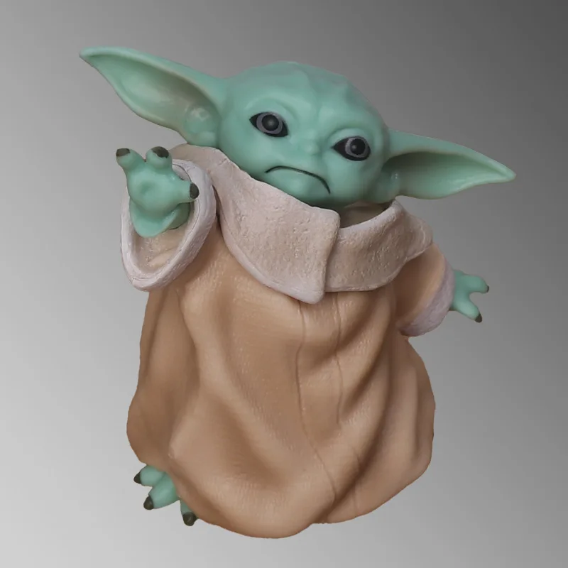 Star War 8cm Baby Yoda Grogu PVC Action Figure Anime Figures Collection Ornament Doll Mini Toy Model Prop For Children Gifts