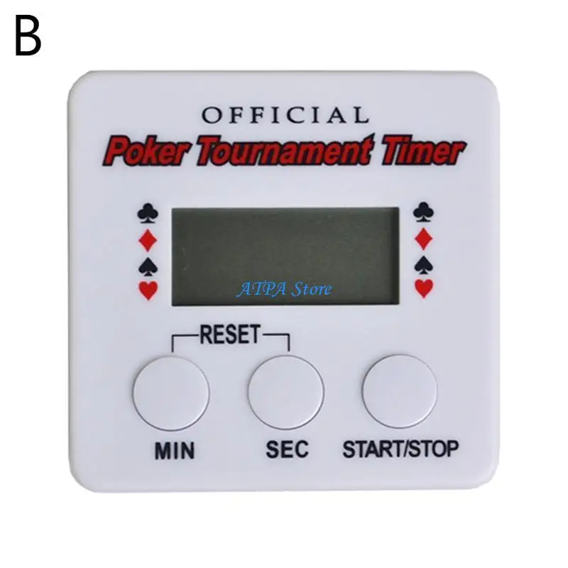 U13C Casino Tournament Timer Professional Digital Dealer Timer Plastic Chips Game Accessories Easy to Use