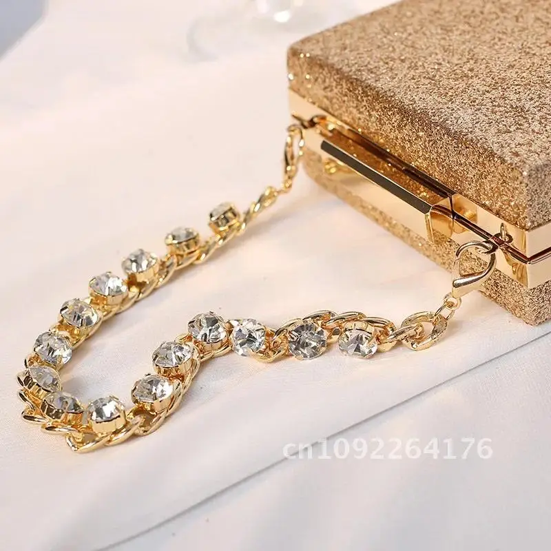 New Women Diamond Evening Clutch Bags Fashion Wedding Banquet Wallets Packs Chain Phone Gifts Party Pack Bags Mobile 2024 Dinner