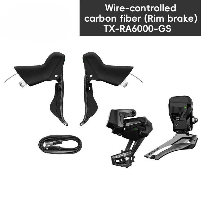 

Wheeltop EDS TXT 6000, беспроводной электронный переключатель передач, легкий комплект из углеродного волокна, 7-14 скоростей, обод тормоза для шоссейного велосипеда