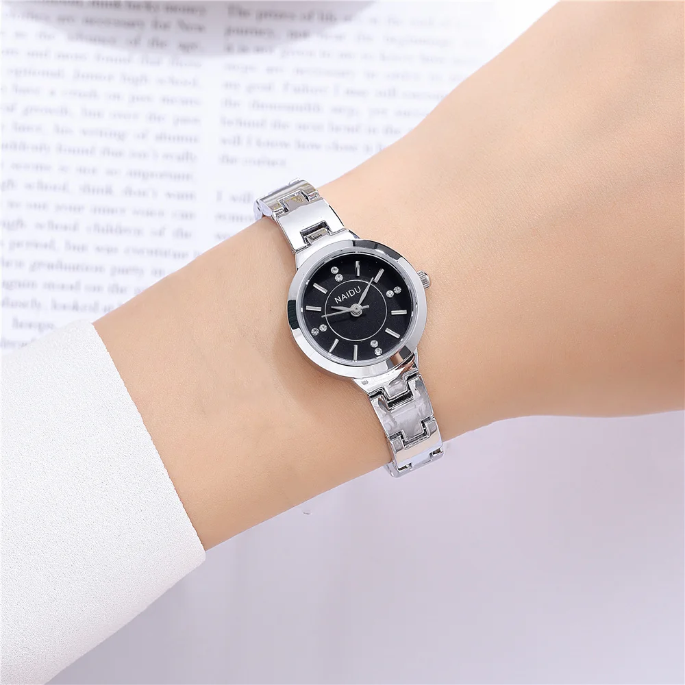 fashion small dial rhinestone quartz women lady bracelet watch