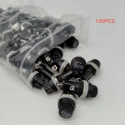 Imagen 1 del producto 100 Uds tapa de tornillo montaje en Panel 5*20mm portafusibles de vidrio R3-12