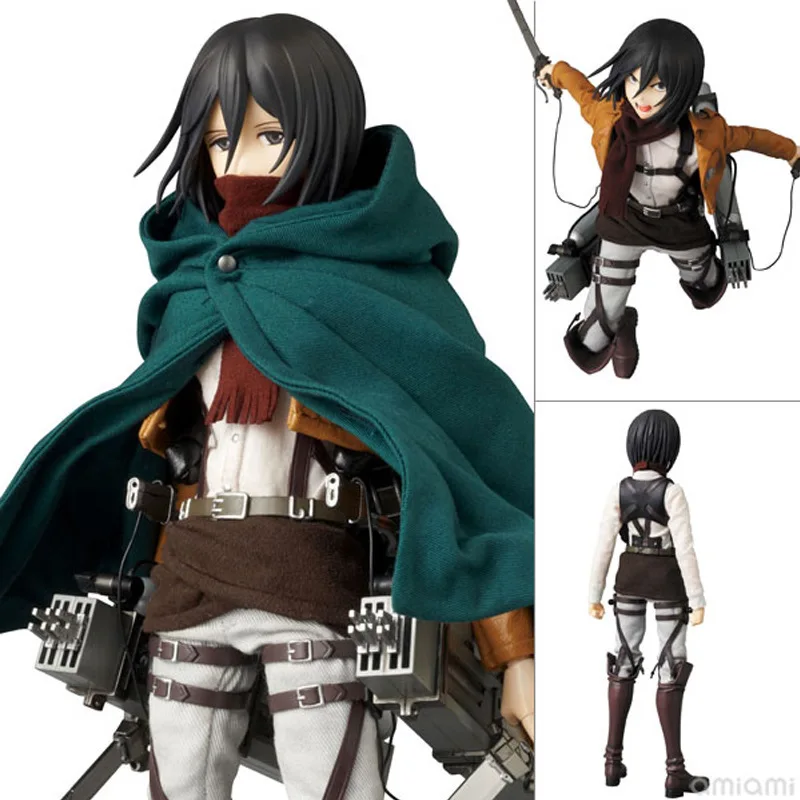 15cm Attack On Titan Figma Figure Levi·Ackerman Eren Jaeger Mikasa·Ackerman Action Figure PVC Figurine Kids Toys Gift for Boys