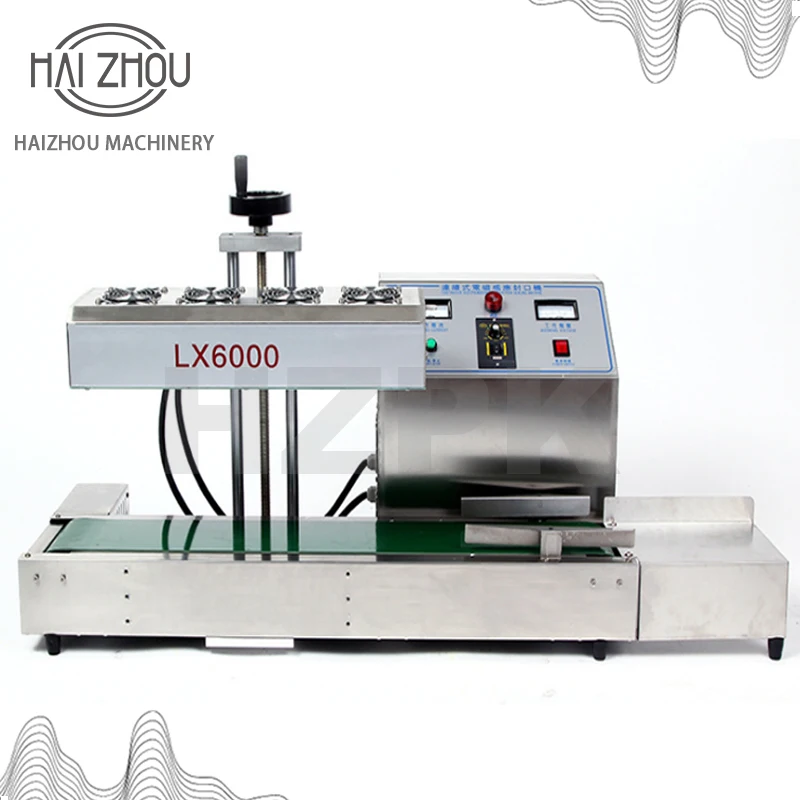 HAIZHOU Automatic Stainless Steel Continuous Aluminum Foil Plastic Glass Bottle Sealing Machine Tabletop Sealer 20-80mm