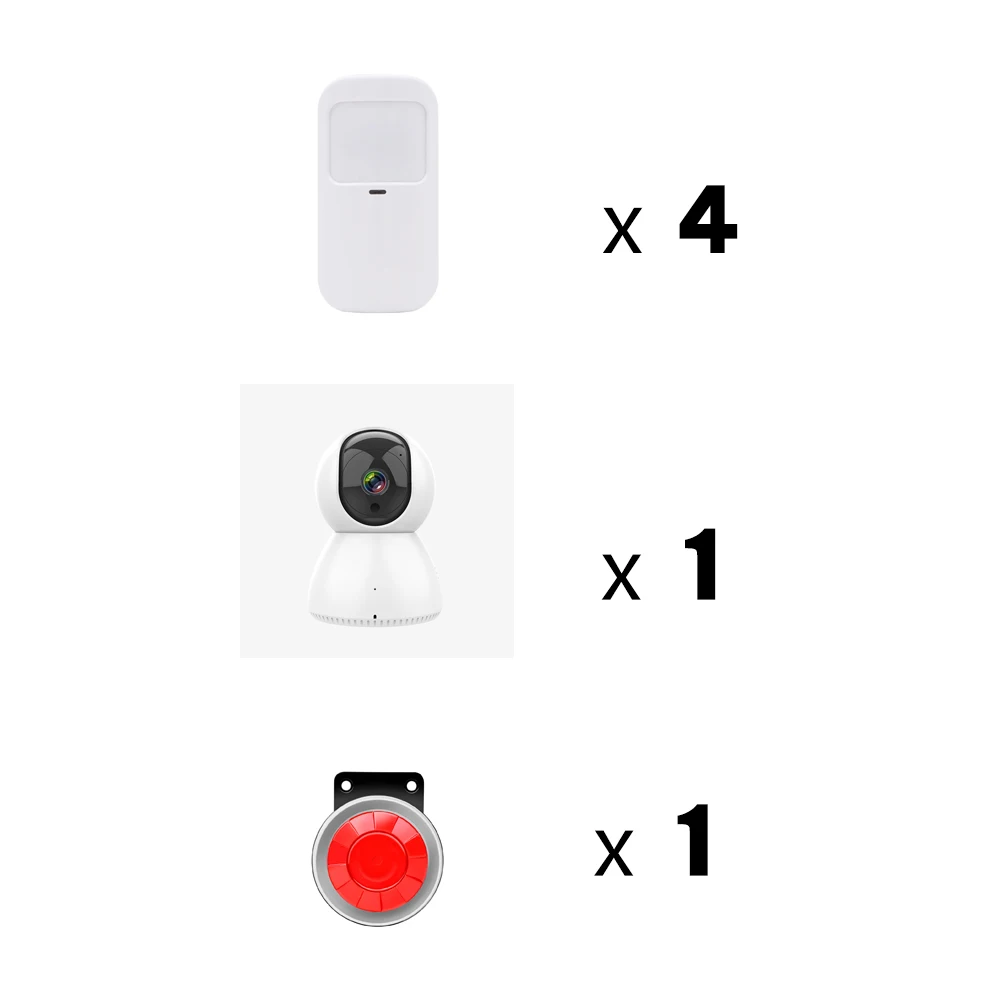 ACJ-Kits de sistema de alarma de seguridad para el hogar, Tuya Smart para garaje, residencial y tienda, inalámbrico, táctil, WIFI + GMS, compatible