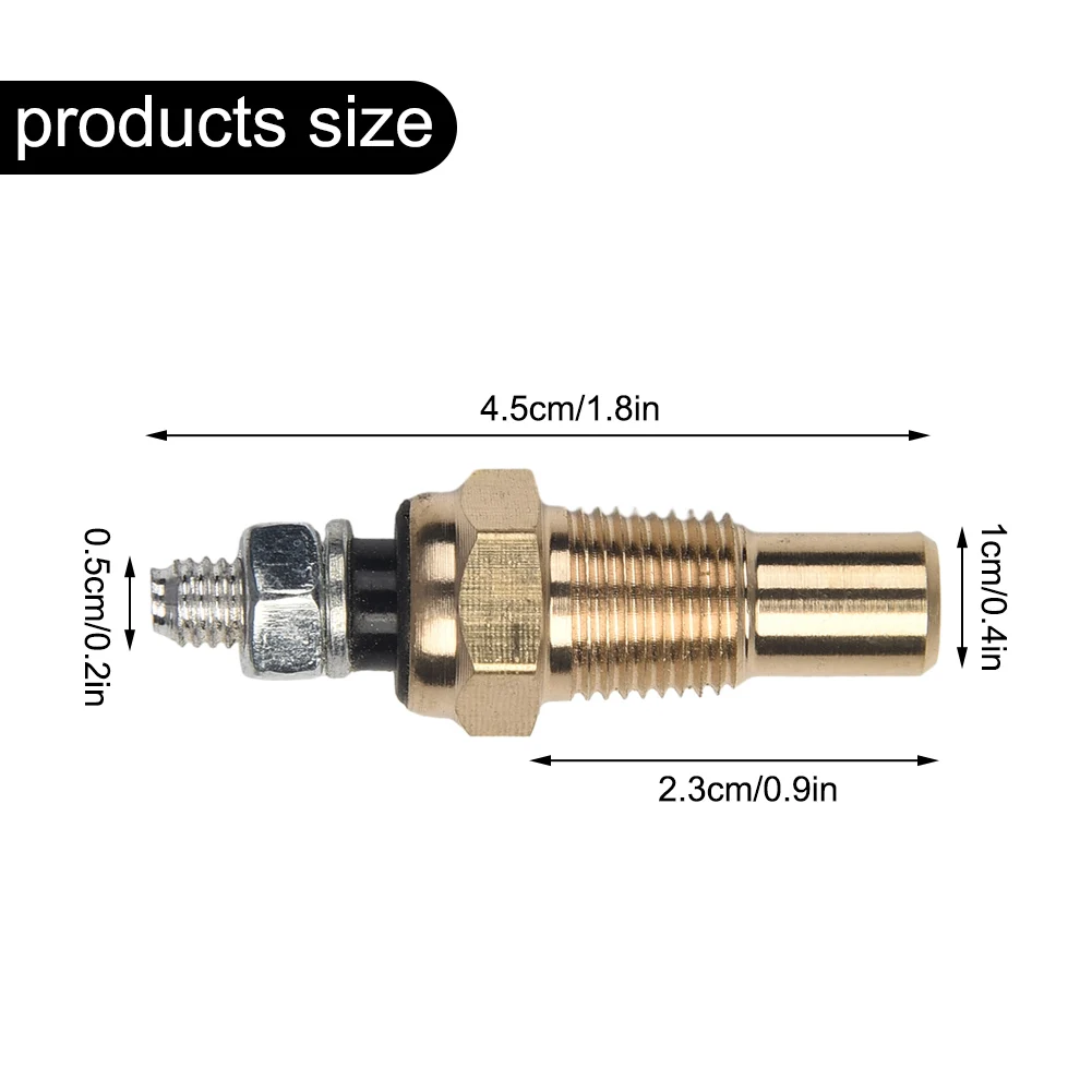 Oil/Water Temp Sensor Premium 1/8 NPT Thread Water/Oil Temperature Sensor for Gauge Compatible with Various Models