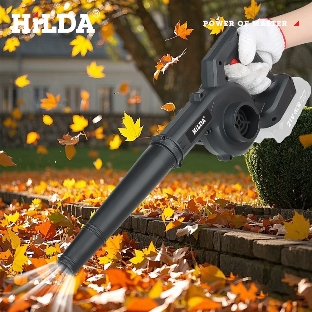 هيلدا 21 فولت يده منفاخ كهربائي الكهربائية ورقة منفاخ الهواء منفاخ أوراق الشجر ورقة فراغ منفاخ صغير لبطارية ماكيتا 18 فولت