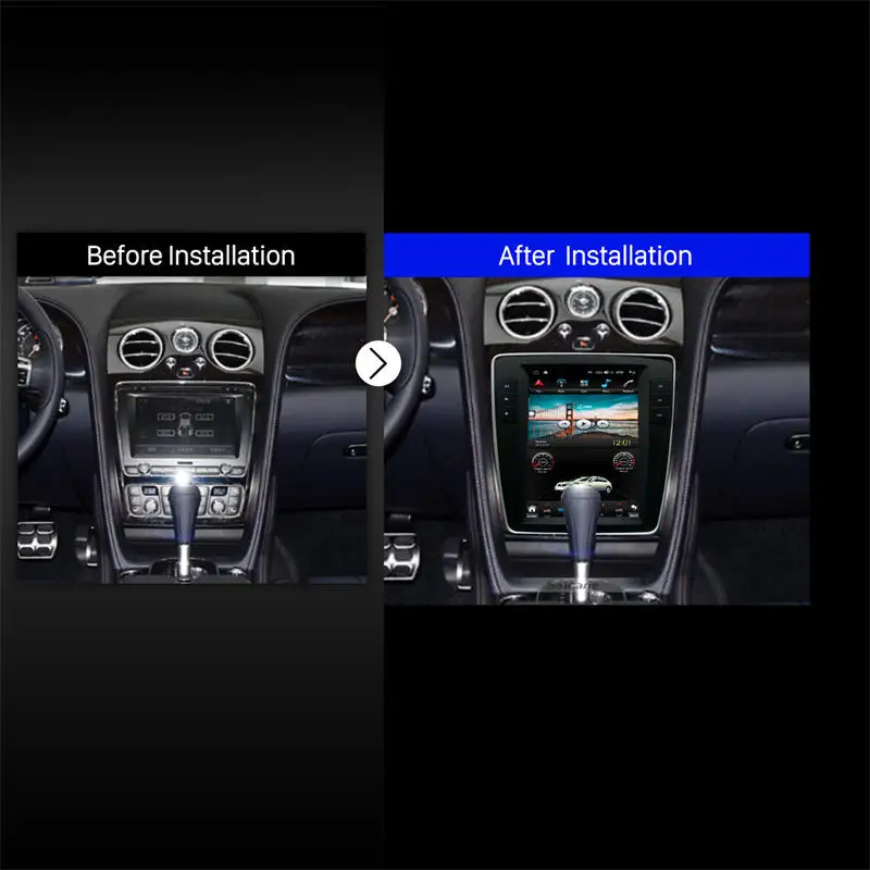 Android 14 9.7 Inch Car Radio Autoradio for 2012-2019 Bentley Flying Spur/Continental Radio Car Play Gps Navigation WIFI DAB 4G