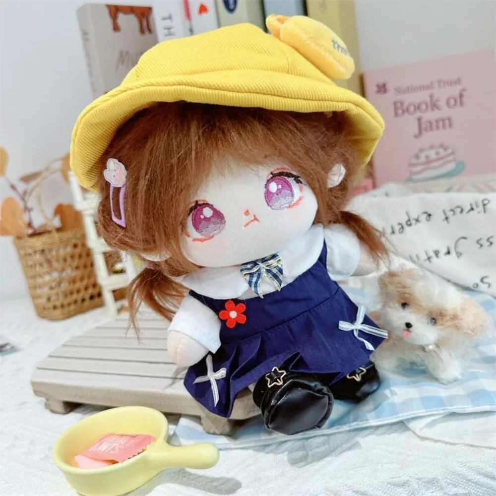 

1 комплект, хлопковая одежда для детского сада, 20 см, джинсовая юбка, хлопковая одежда с желтой уткой, кавайная одежда без атрибутов