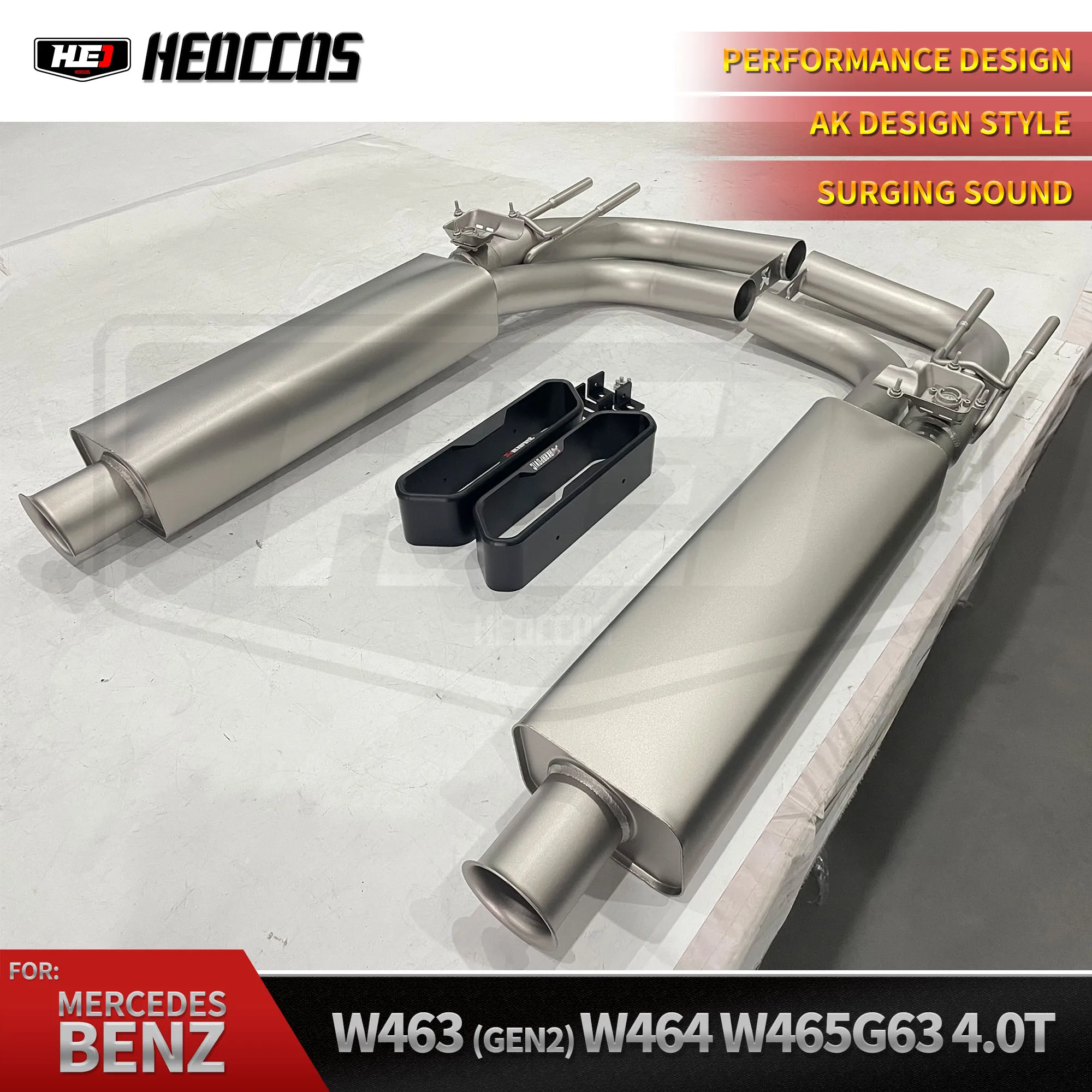 

HEO OEM valve control catback for Mercedes-Benz G63 G500 4.0T W463 GEN2 W464 W465 car exhaust system catback sports tips