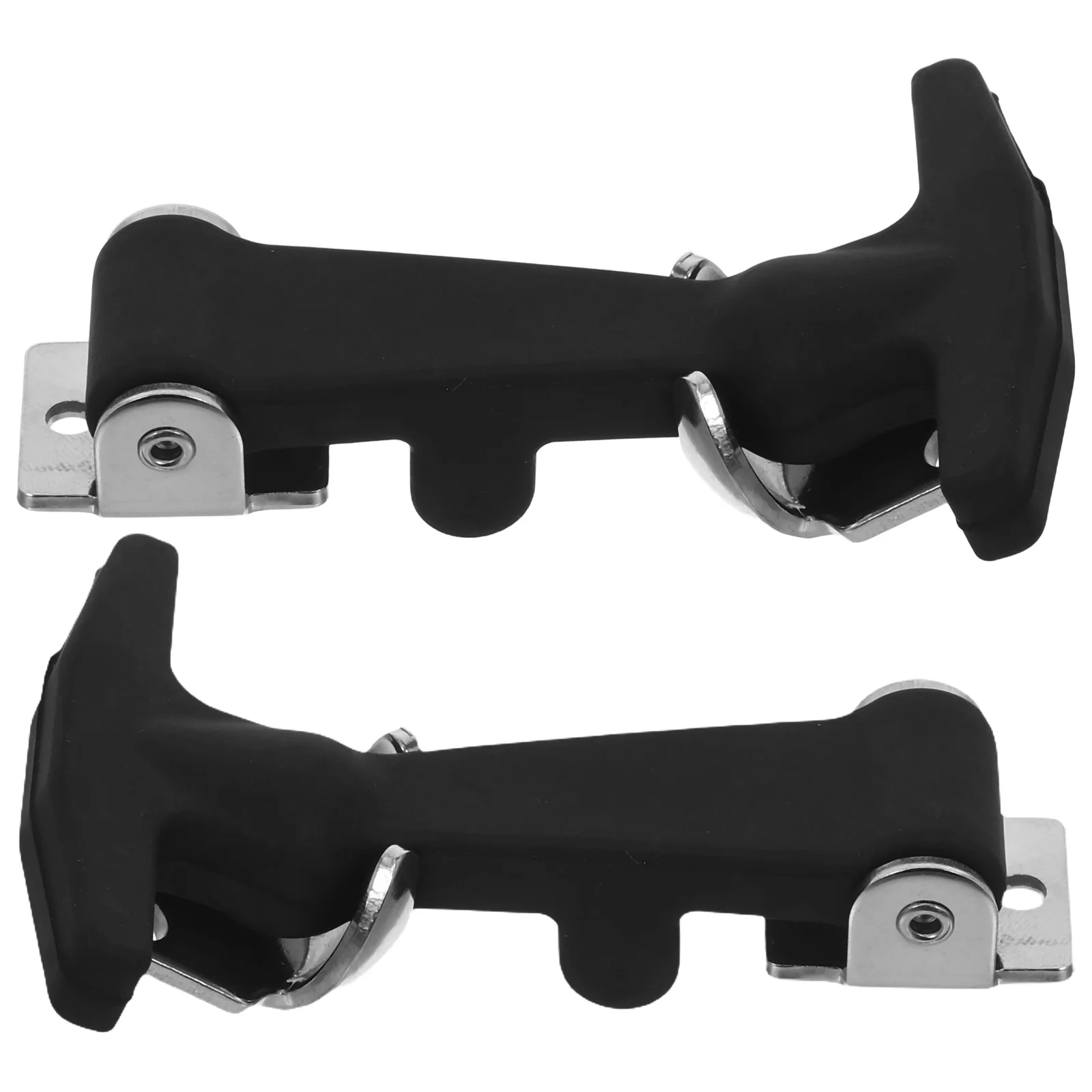

2pcs Stainless Steel Rubber T-Handle Hood Latch Shockproof Flexible Draw Hasp For Coolers Industrial Equipment
