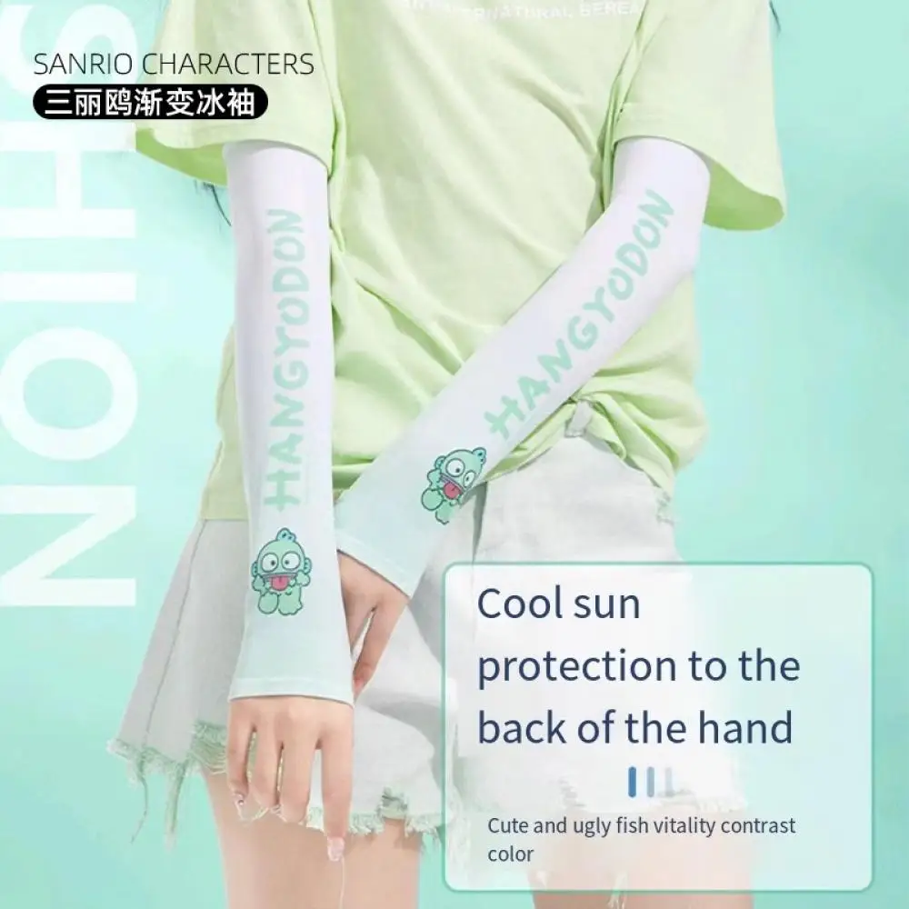 Kawaii Pochacco Ice Sleeves Sanrioed Cinnamoroll Anti-Uv Sun Protection Sleeves Summer Riding Outdoor Quick Drying Girls Gift