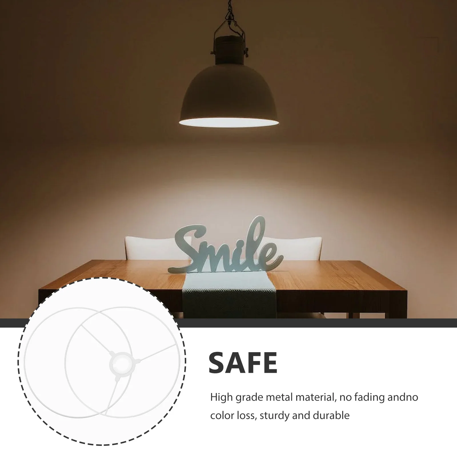 Lamp Shade Frame Wire Lampshade Pendant Light Ring Fitter Iron Metal Rings Lampshades for Table